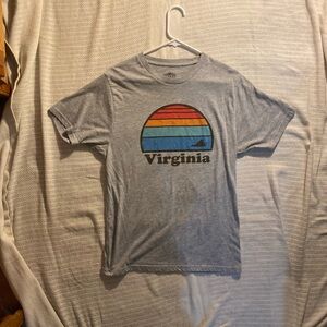 Blue and Red Graphic Virginia Tee